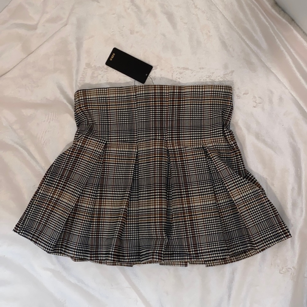 Plaid Pleated Skirt